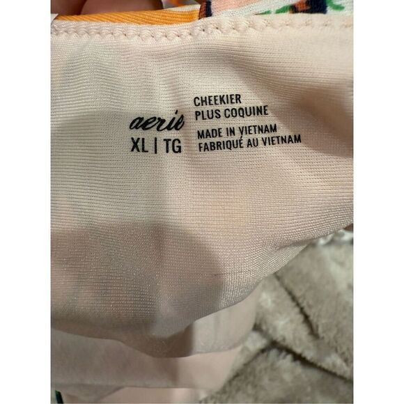 Aerie Ruffle seaside Town Print Bikini Top Large Bottom XL - Picture 6 of 6